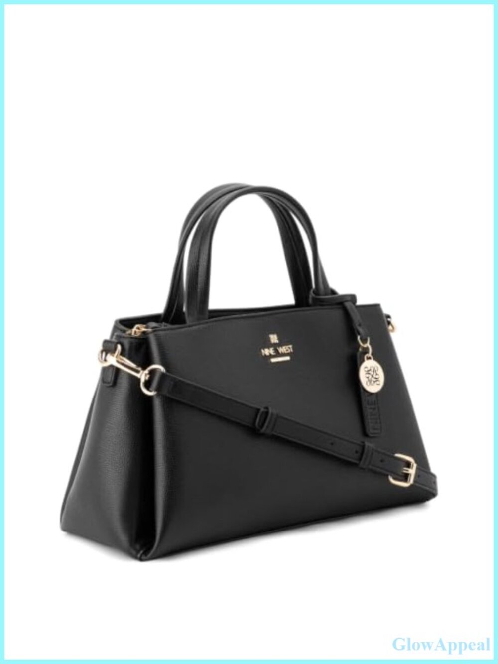 Cotton Blend Lined Satchel Convertible Shoulder Handbag